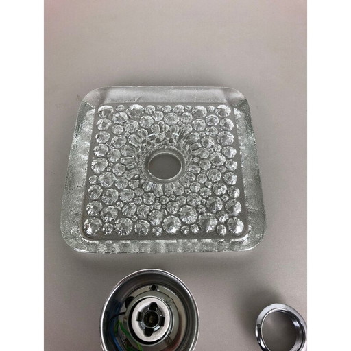 Wandlampen aus Glas und Metall von Peill und Putzler, Deutschland 1970