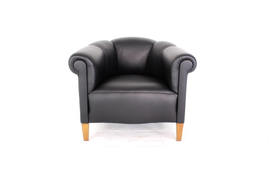 Image 1 of as new, 1960s Club Lounge Chair / Sessel, fully restored incl. new upholstery and new aniline leather