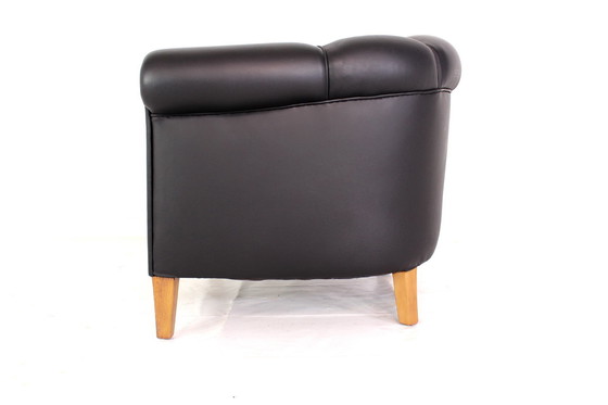 Image 1 of as new, 1960s Club Lounge Chair / Sessel, fully restored incl. new upholstery and new aniline leather