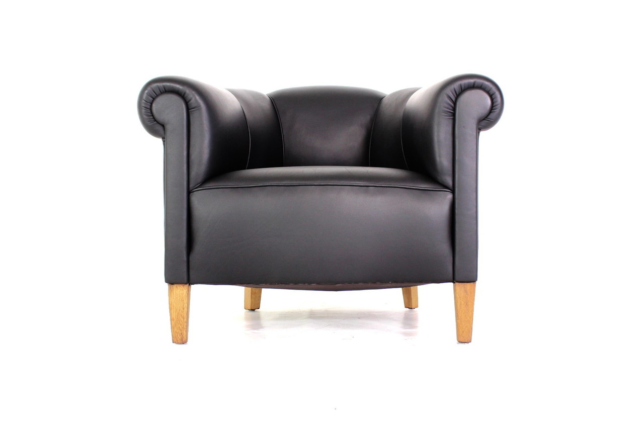 as new 1960s Club Lounge Chair Sessel fully restored incl. new upholstery and new aniline leather 1 789 Whoppah