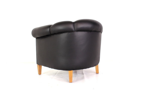 Image 1 of as new, 1960s Club Lounge Chair / Sessel, fully restored incl. new upholstery and new aniline leather