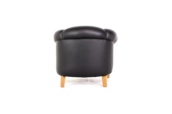 Image 1 of as new, 1960s Club Lounge Chair / Sessel, fully restored incl. new upholstery and new aniline leather