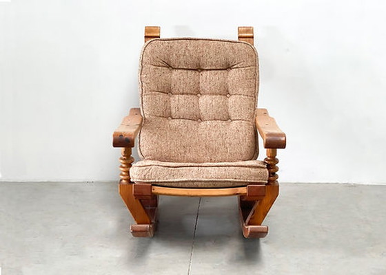 Image 1 of Brutalistischer Schaukelstuhl im Vintage-Stil