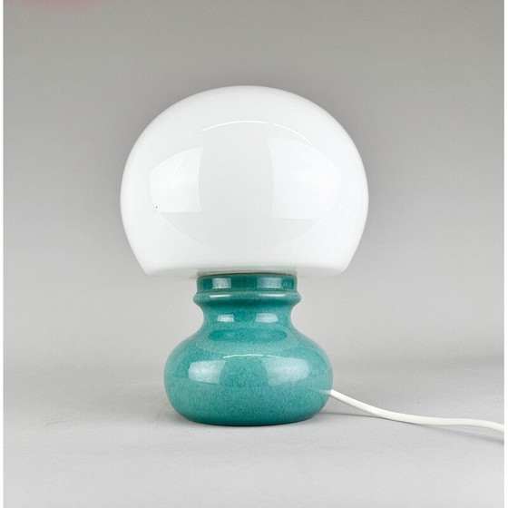 Image 1 of Mid Century Tischlampe aus Glas und Keramik, 1960er Jahre