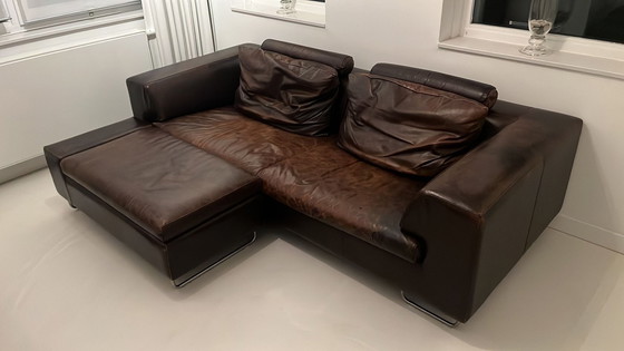 Image 1 of Leolux 3-Sitzer Sofa und Hocker - Weri Weri