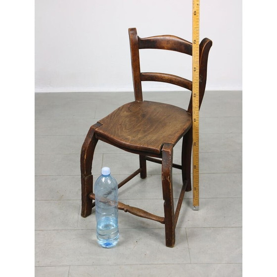 Image 1 of Alter patinierter Kinderstuhl, 1890er Jahre