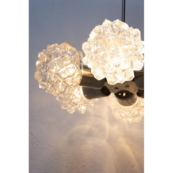 Image 1 of Vintage-Kronleuchter aus geschliffenem Glas für Kamenický Šenov, Tschechoslowakei 1970