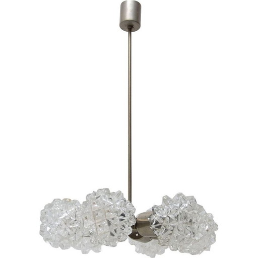 Vintage-Kronleuchter aus geschliffenem Glas für Kamenický Šenov, Tschechoslowakei 1970