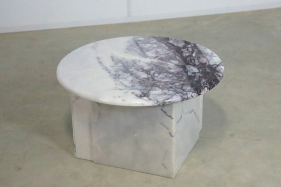Image 1 of Runder Vintage Couchtisch aus Marmor