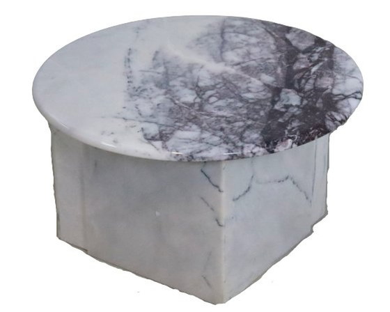 Image 1 of Runder Vintage Couchtisch aus Marmor