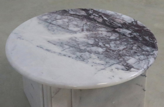 Image 1 of Runder Vintage Couchtisch aus Marmor
