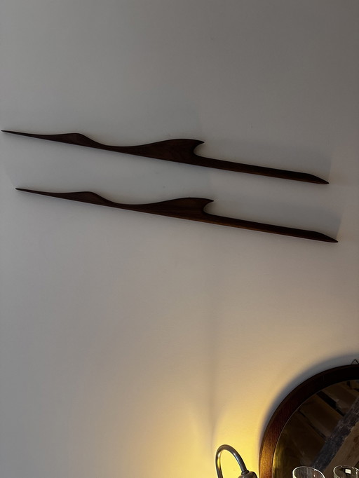 Mid Century Wand Vögel Kranich