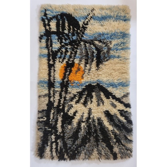 Image 1 of Mid Century Wandteppich aus Wolle, Dänemark 1960er Jahre