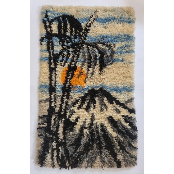 Image 1 of Mid Century Wandteppich aus Wolle, Dänemark 1960er Jahre