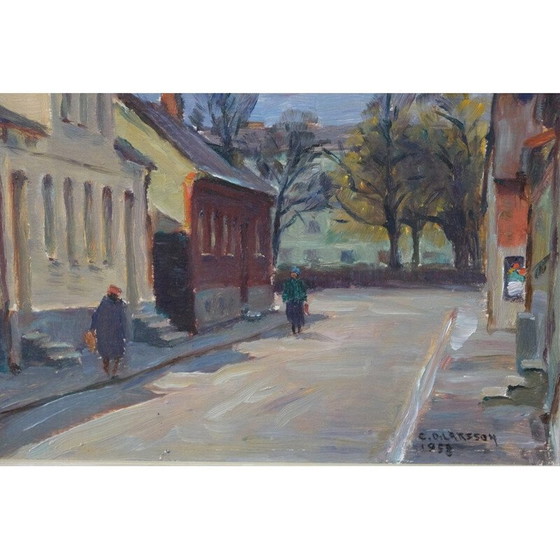 Image 1 of Modernes altes Ölgemälde von Carl Oscar Larsson, Schweden 1958