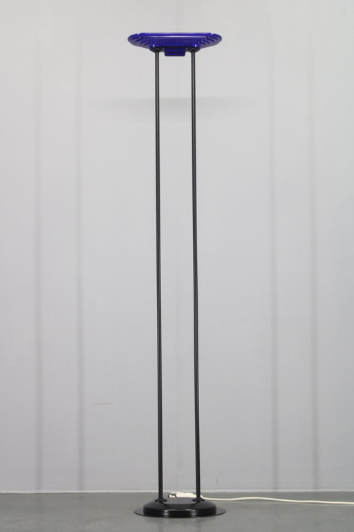 1970S Halogen Stehleuchte mit Glasschirm ,Europa