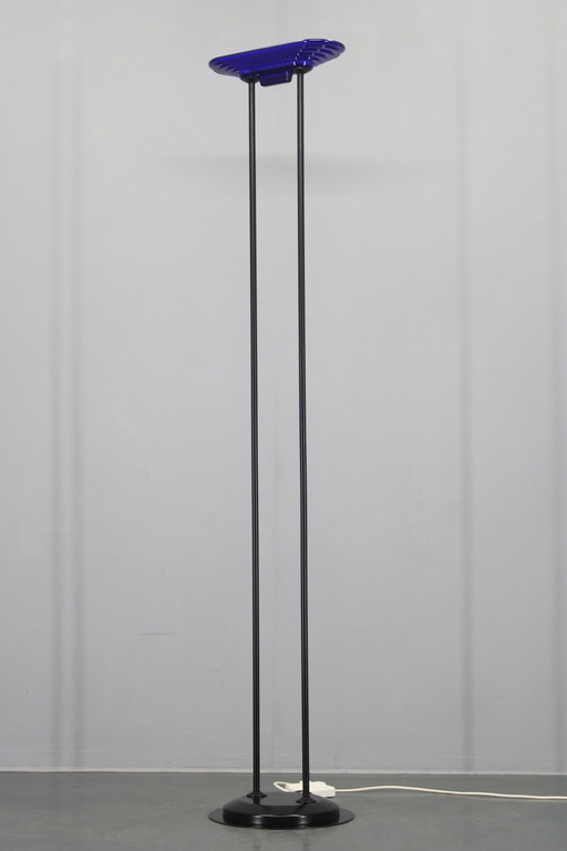 1970S Halogen Stehleuchte mit Glasschirm ,Europa