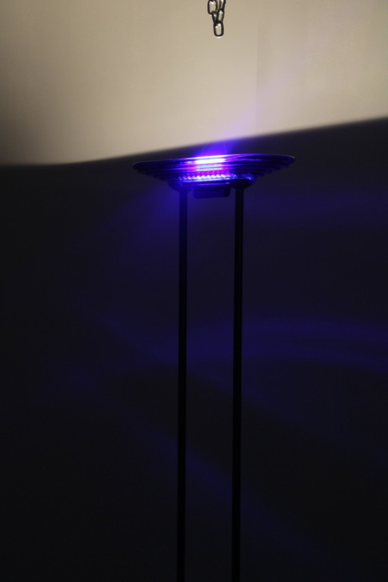 Image 1 of 1970S Halogen Stehleuchte mit Glasschirm ,Europa