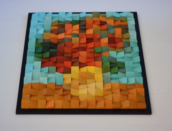 Image 1 of Kunst aus Holz "Sonnenblumen"