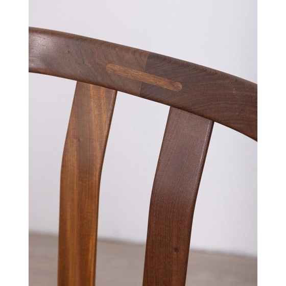 Image 1 of Ein Paar Vintage-Stühle aus Teakholz und schwarzem Leder, Dänemark 1960er Jahre