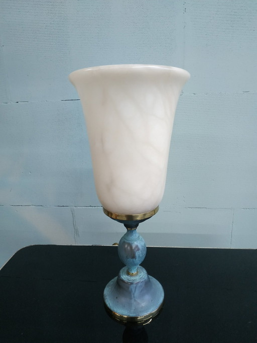 Alabaster marmorierte Schreibtischlampe