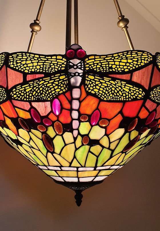Image 1 of Tiffany Xl Pendelleuchte "Dragonfly"
