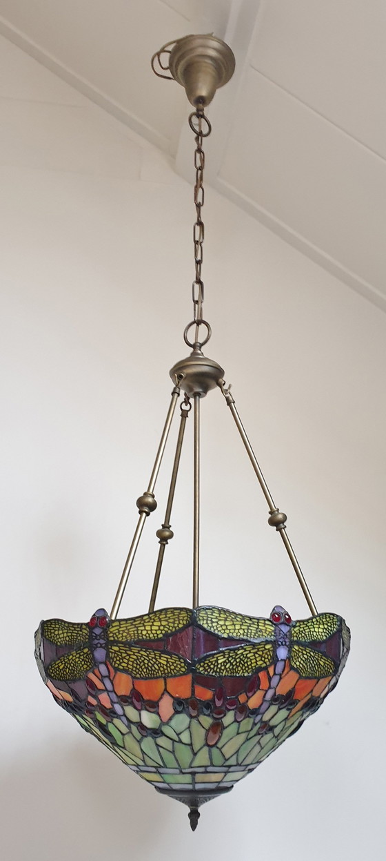 Image 1 of Tiffany Xl Pendelleuchte "Dragonfly"