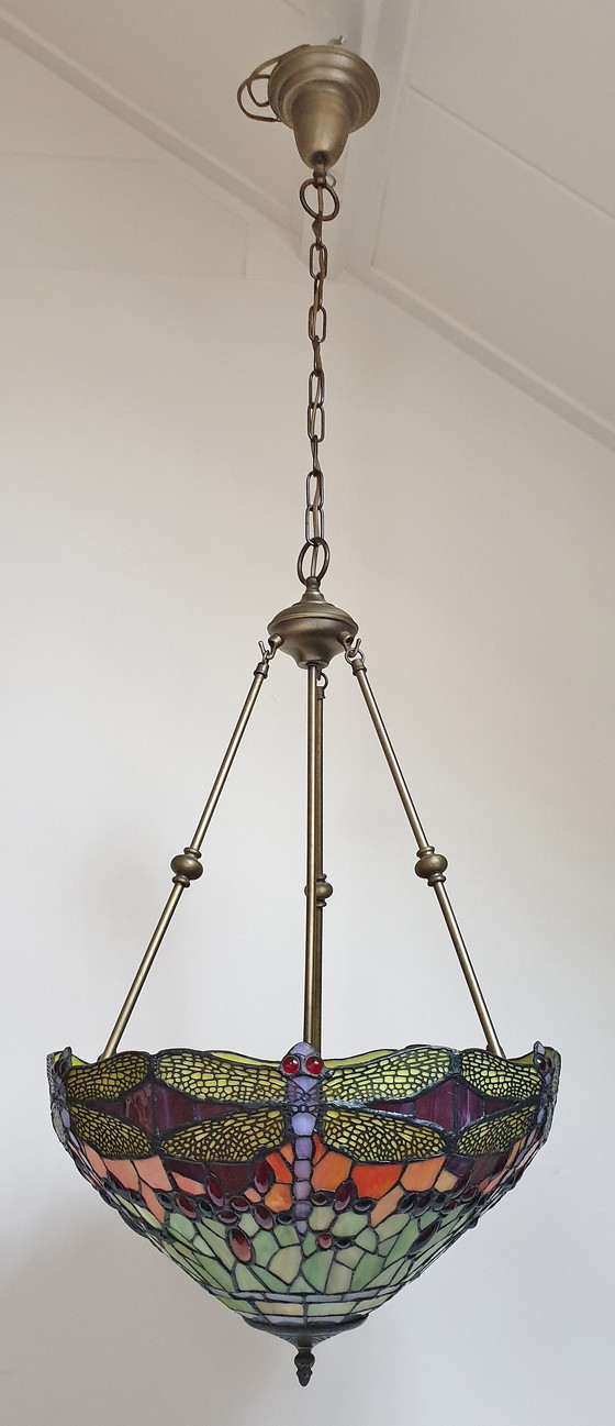Image 1 of Tiffany Xl Pendelleuchte "Dragonfly"