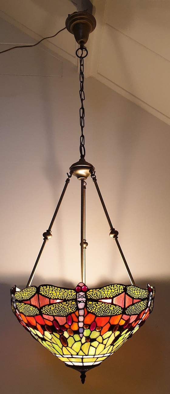 Image 1 of Tiffany Xl Pendelleuchte "Dragonfly"