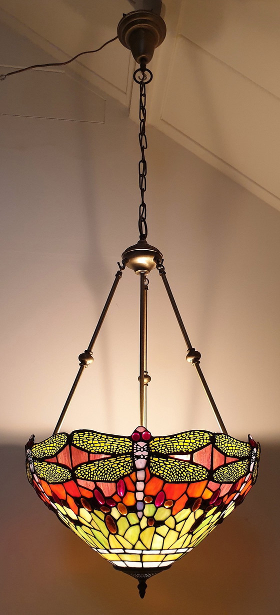 Image 1 of Tiffany Xl Pendelleuchte "Dragonfly"