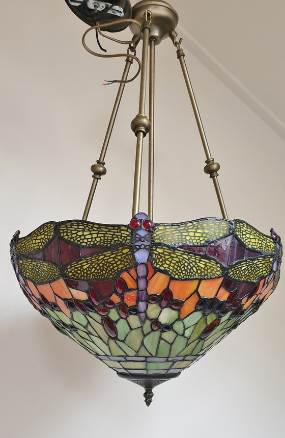 Image 1 of Tiffany Xl Pendelleuchte "Dragonfly"