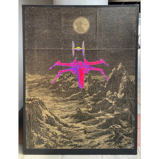 Image 1 of Acryl auf Vintage-Leinwand "Attack" von Edmond Li Bellefroid, 2015