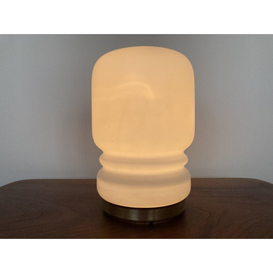 Image 1 of Vintage Glas-Tischlampe für Valasske Mezirici, Tschechoslowakei 1970