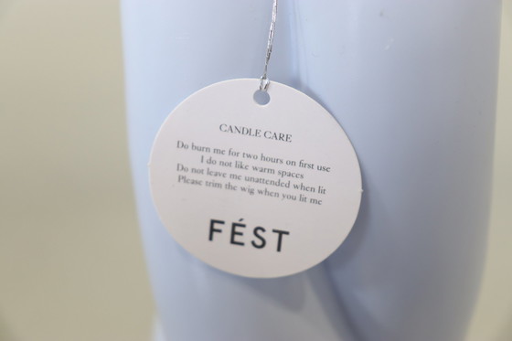 Image 1 of Fest Wocky hellblaue Kerze