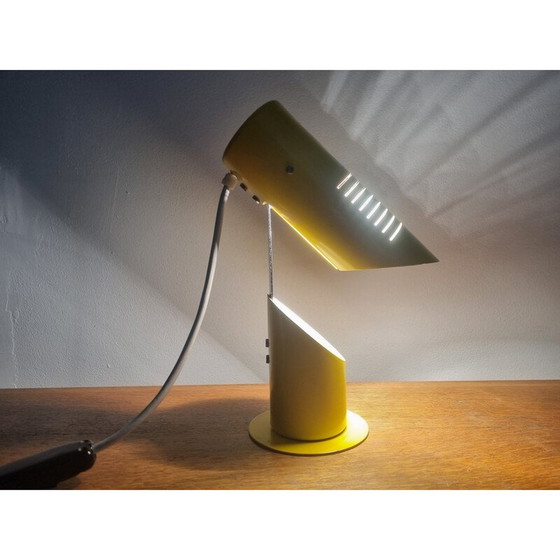 Image 1 of Mid Century gelbe Tischlampe, Italien 1970er