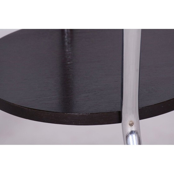Image 1 of Vintage Bauhaus Couchtisch aus Eiche und Chrom von Hynek Gottwald, Tschechoslowakei 1930