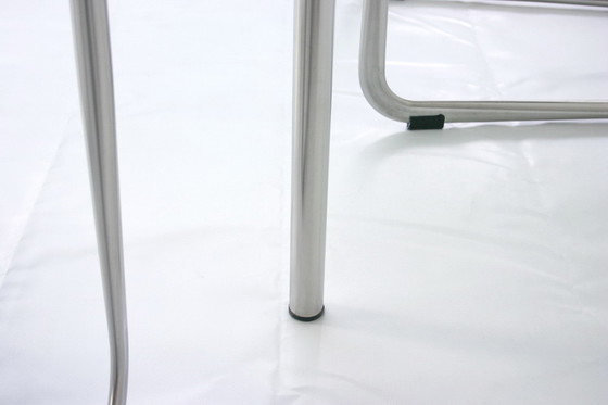 Image 1 of Tecta Kragtisch, Esstisch / dining table, glass table with stainless steel frame to B20, B25