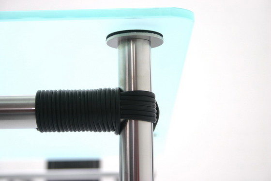 Image 1 of Tecta Kragtisch, Esstisch / dining table, glass table with stainless steel frame to B20, B25