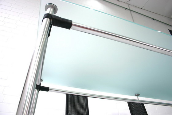 Image 1 of Tecta Kragtisch, Esstisch / dining table, glass table with stainless steel frame to B20, B25