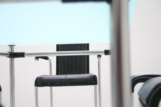 Image 1 of Tecta Kragtisch, Esstisch / dining table, glass table with stainless steel frame to B20, B25