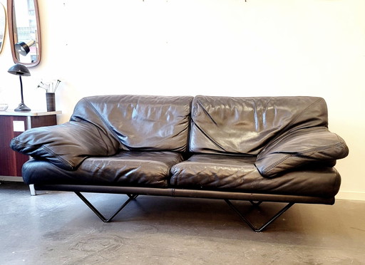 Sofa Cornelius Aus Leder Für Haus Durlet,1980'S.Belgium