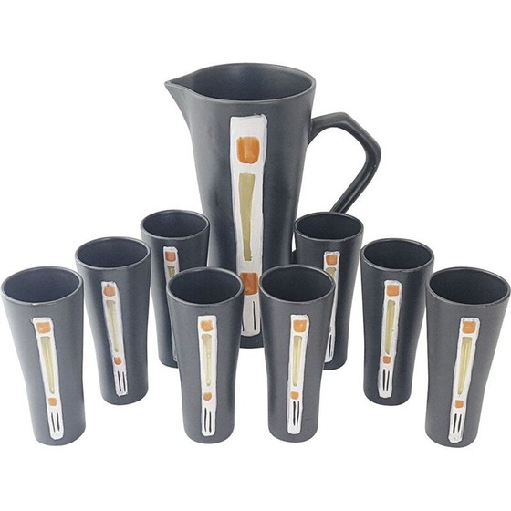 Image 1 of Orangeade-Set aus Keramik, 1950