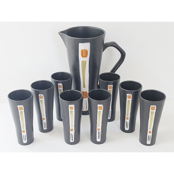 Image 1 of Orangeade-Set aus Keramik, 1950