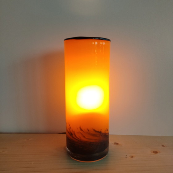 Image 1 of Vintage Glas Lampe 1970er (Stil)