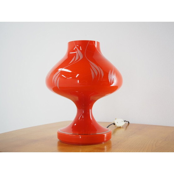 Image 1 of Rote Ganzglastischlampe von Stepan Tabera, 1970er Jahre