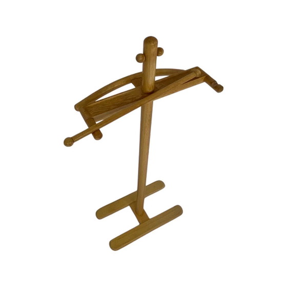 Image 1 of Vintage Skandinavisch gemacht - Dressboy / Valet Stand - Helle Eiche / Kiefer