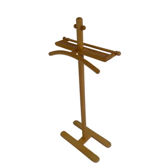 Image 1 of Vintage Skandinavisch gemacht - Dressboy / Valet Stand - Helle Eiche / Kiefer