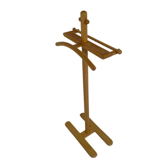 Image 1 of Vintage Skandinavisch gemacht - Dressboy / Valet Stand - Helle Eiche / Kiefer