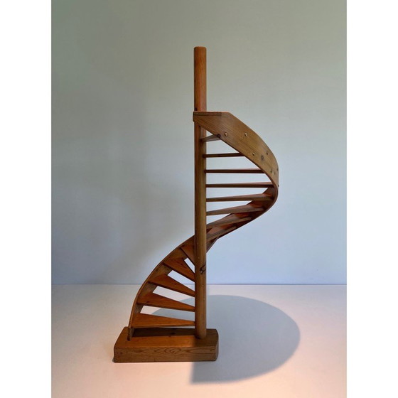 Image 1 of Alte Maîtrise-Treppe aus Tanne, 1950