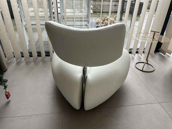 Image 1 of 2x Leolux Pallone in weißem Leder